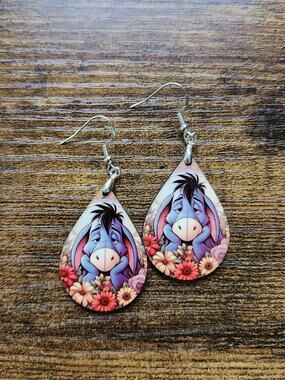 Eeyore Floral Earrings Winnie the Pooh Disney
